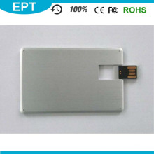 Credit Card Flash Disk Metal Laser Engraving Logo USB Pen Drive (EM909)